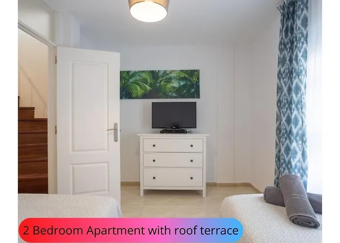 公寓 Stylish 2br With Fantastic Ocean Views And Wifi In Costa Adeje